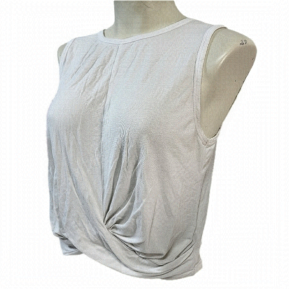 Good American White Crop Knot Top